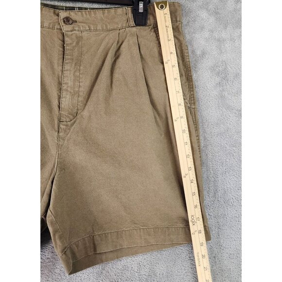 Claybrooke Outdoor Shorts Mens 36 Brown Pleated Chino Vintage Casual Preppy Dad - Picture 6 of 10